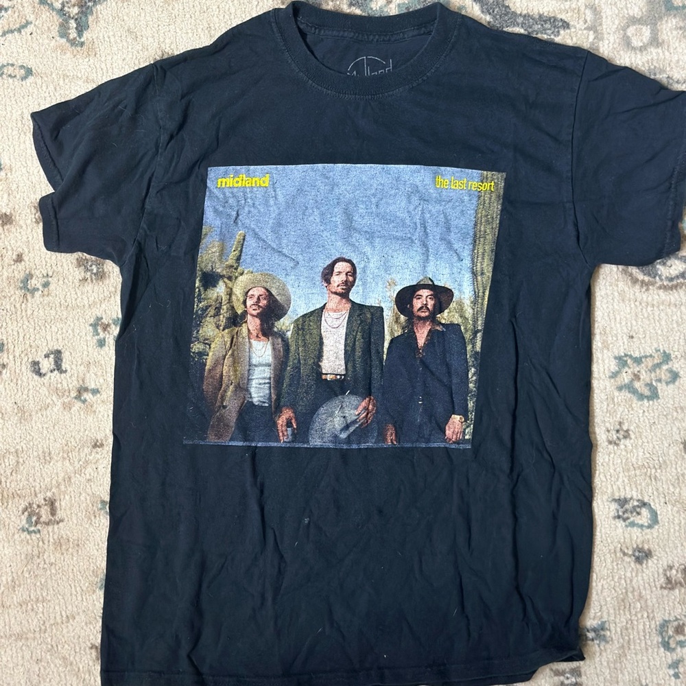 Black and yellow Midland band tee